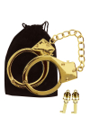 Menottes BDSM plaqu�es or - Taboom