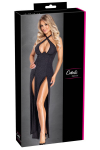 Robe longue � d�collet� plongeant noire argent�e - Cottelli PARTY 
